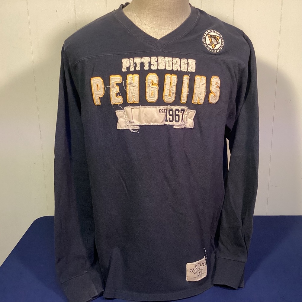 Old Time Hockey Pittsburgh Penguins long sleeve shirt mens  Large
